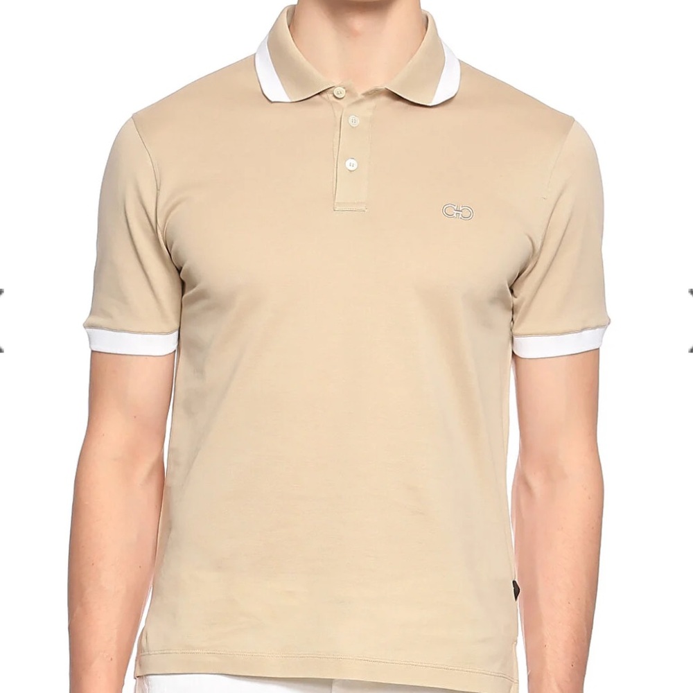 SALVATORE FERRAGAMO
Polo T-Shirt beige white